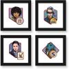image:imageTrends International Gallery Pops Star Wars Skeleton Crew  Character Badge Wall Art Bundle 4Pack Gallery Pops Wall Art Unframed VersionBlack Framed Version