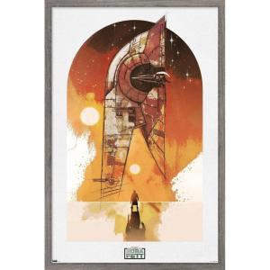 image:imageTrends International Star Wars The Book of Boba Fett  Boba and Firespray Wall Poster 22375 x 34 Premium Unframed VersionBarnwood Framed Version