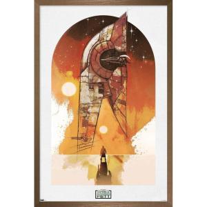 image:imageTrends International Star Wars The Book of Boba Fett  Boba and Firespray Wall Poster 22375 x 34 Premium Unframed VersionBronze Framed Version