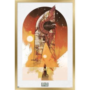 image:imageTrends International Star Wars The Book of Boba Fett  Boba and Firespray Wall Poster 22375 x 34 Premium Unframed VersionGold Framed Version
