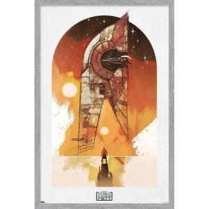 image:imageTrends International Star Wars The Book of Boba Fett  Boba and Firespray Wall Poster 22375 x 34 Premium Unframed VersionGray Framed Version