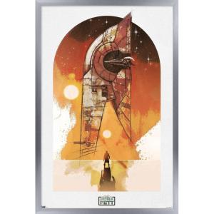 image:imageTrends International Star Wars The Book of Boba Fett  Boba and Firespray Wall Poster 22375 x 34 Premium Unframed VersionSilver Framed Version