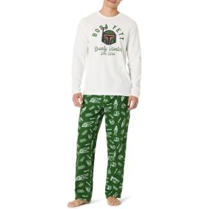 image:imageAmazon Essentials Disney  Marvel  Star Wars Mens Flannel Pajama Sleep SetsBoba Fett
