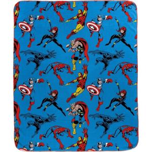 image:imageJay Franco Kids Plush Throw Blanket  Soft amp Cozy Fleece Throw for Bedroom amp Couch Dcor Official Licensed Product Grey  Star Wars 46x60  Throw BlanketBlue  Marvel Comics