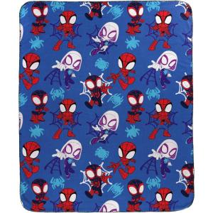 image:imageJay Franco Kids Plush Throw Blanket  Soft amp Cozy Fleece Throw for Bedroom amp Couch Dcor Official Licensed Product Grey  Star Wars 46x60  Throw BlanketBlue  Spidey  His Amazing Friends