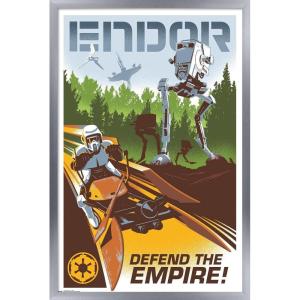 image:imageTrends International 24X36 Star Wars The Return of the Jedi  Endor Wall Poster 24 x 36 Premium Unframed VersionSilver Framed Version