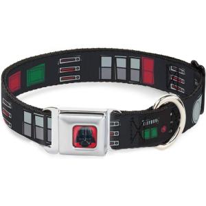 image:imageBuckleDown Dog Collar Seatbelt Buckle Star Wars Darth Vader Utility Belt Bounding3 Black Grays Reds 15 to 26 Inches 10 Inch Wide Multi Color DCSBSWBBVWSW14110L15 Wide  Fits 1317 Neck  Small