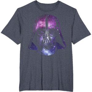 image:imageStar Wars Darth Vader Space Helmet Galaxy TShirt TShirtHeather Blue