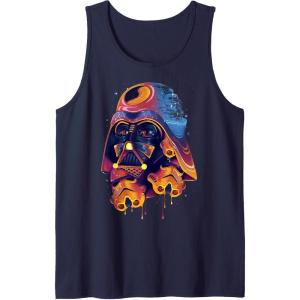 image:imageStar Wars Darth Vader Trooper Helmets Psychedelic Drip Tank TopNavy Blue