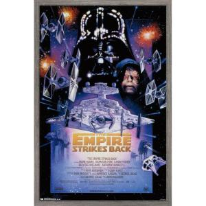 image:imageTrends International Star Wars The Empire Strikes Back  One Sheet 2 Wall Poster 22375 x 34 Black Framed VersionBarnwood Framed Version