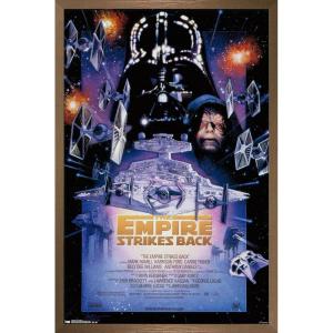 image:imageTrends International Star Wars The Empire Strikes Back  One Sheet 2 Wall Poster 22375 x 34 Black Framed VersionBronze Framed Version