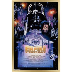 image:imageTrends International Star Wars The Empire Strikes Back  One Sheet 2 Wall Poster 22375 x 34 Black Framed VersionGold Framed Version