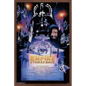 image:imageTrends International Star Wars The Empire Strikes Back  One Sheet 2 Wall Poster 22375 x 34 Black Framed VersionMahogany Framed Version
