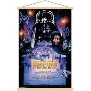 image:imageTrends International Star Wars The Empire Strikes Back  One Sheet 2 Wall Poster 22375 x 34 Black Framed VersionPremium Print and Beechwood Hanger Bundle
