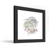 image:imageTrends International Gallery Pops Star Wars Saga  MidCentury Modern Darth Vader Wall Art Wall Poster 12 x 12 Black Framed VersionBlack Framed Version