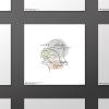 image:imageTrends International Gallery Pops Star Wars Saga  MidCentury Modern Darth Vader Wall Art Wall Poster 12 x 12 Black Framed VersionUnframed Version