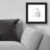 image:imageTrends International Gallery Pops Star Wars Saga  Monochrome Darth Vader Helmet Wall Art Wall Poster 12 x 12 Black Framed VersionBlack Framed Version