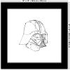 image:imageTrends International Gallery Pops Star Wars Saga  Monochrome Darth Vader Helmet Wall Art Wall Poster 12 x 12 Black Framed VersionBlack Framed Version