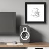 image:imageTrends International Gallery Pops Star Wars Saga  Monochrome Darth Vader Helmet Wall Art Wall Poster 12 x 12 Black Framed VersionBlack Framed Version