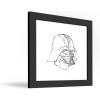 image:imageTrends International Gallery Pops Star Wars Saga  Monochrome Darth Vader Helmet Wall Art Wall Poster 12 x 12 Black Framed VersionBlack Framed Version