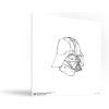 image:imageTrends International Gallery Pops Star Wars Saga  Monochrome Darth Vader Helmet Wall Art Wall Poster 12 x 12 Black Framed VersionUnframed Version