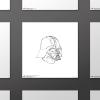 image:imageTrends International Gallery Pops Star Wars Saga  Monochrome Darth Vader Helmet Wall Art Wall Poster 12 x 12 Black Framed VersionUnframed Version