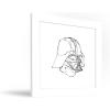 image:imageTrends International Gallery Pops Star Wars Saga  Monochrome Darth Vader Helmet Wall Art Wall Poster 12 x 12 Black Framed VersionWhite Framed Version