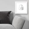 image:imageTrends International Gallery Pops Star Wars Saga  Monochrome Darth Vader Helmet Wall Art Wall Poster 12 x 12 Black Framed VersionWhite Framed Version