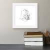 image:imageTrends International Gallery Pops Star Wars Saga  Monochrome Darth Vader Helmet Wall Art Wall Poster 12 x 12 Black Framed VersionWhite Framed Version