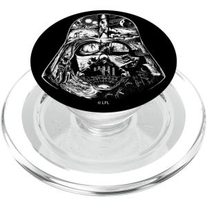 image:imageStar Wars Darth Vader Helmet Saga Black And White PopSockets Adhesive PopGripMagnetic PopGrip