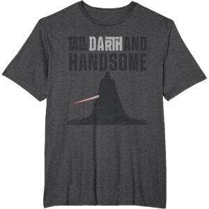 image:imageStar Wars Tall Darth and Handsome Funny TShirtDark Heather Grey