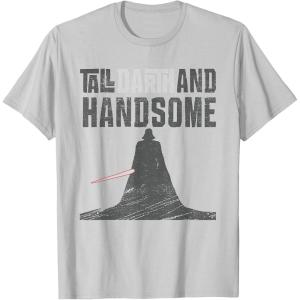 image:imageStar Wars Tall Darth and Handsome Funny TShirtSilver Grey