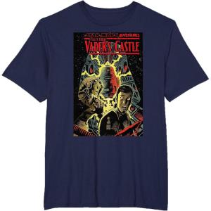 image:imageStar Wars Vader Spaceship Castle Comic Cover Graphic TShirt TShirtNavy Blue