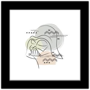 image:imageTrends International Gallery Pops Star Wars Saga  MidCentury Modern Darth Vader Wall Art Wall Poster 12 x 12 Black Framed VersionBlack Framed Version