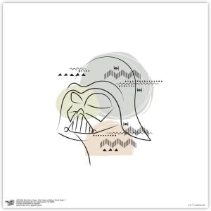 image:imageTrends International Gallery Pops Star Wars Saga  MidCentury Modern Darth Vader Wall Art Wall Poster 12 x 12 Black Framed VersionUnframed Version