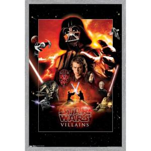 image:imageTrends International Star Wars Saga  VIllains Wall Poster 22375 x 34 Premium Unframed VersionGray Framed Version