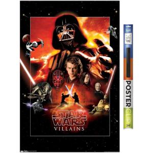 image:imageTrends International Star Wars Saga  VIllains Wall Poster 22375 x 34 Premium Unframed VersionPremium Poster  Clip Bundle