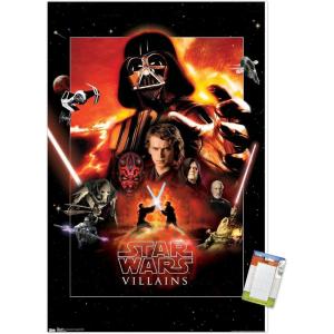 image:imageTrends International Star Wars Saga  VIllains Wall Poster 22375 x 34 Premium Unframed VersionPremium Poster  Mount Bundle