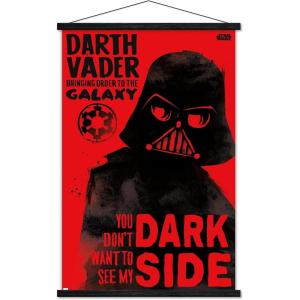 image:imageTrends International Star Wars Saga  Vader Dark Side Wall Poster 34L x 224W Premium Unframed VersionPremium Print and Black Hanger Bundle