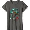 image:imageStar Wars Boba Fett Grunge Profile Graphic TShirt TShirtAsphalt Grey