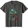 image:imageStar Wars Boba Fett Grunge Profile Graphic TShirt TShirtAsphalt Grey
