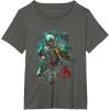 image:imageStar Wars Boba Fett Grunge Profile Graphic TShirt TShirtAsphalt Grey