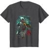 image:imageStar Wars Boba Fett Grunge Profile Graphic TShirt TShirtDark Heather Grey