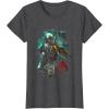 image:imageStar Wars Boba Fett Grunge Profile Graphic TShirt TShirtDark Heather Grey