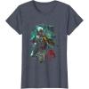 image:imageStar Wars Boba Fett Grunge Profile Graphic TShirt TShirtHeather Blue