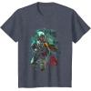 image:imageStar Wars Boba Fett Grunge Profile Graphic TShirt TShirtHeather Blue