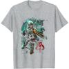 image:imageStar Wars Boba Fett Grunge Profile Graphic TShirt TShirtHeather Grey