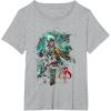image:imageStar Wars Boba Fett Grunge Profile Graphic TShirt TShirtHeather Grey
