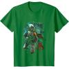 image:imageStar Wars Boba Fett Grunge Profile Graphic TShirt TShirtKelly Green