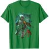 image:imageStar Wars Boba Fett Grunge Profile Graphic TShirt TShirtKelly Green
